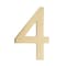 Architectural Mailboxes Brass 4 inch Floating House Number Polished Brass 4 3582PB-4 - alternate 2